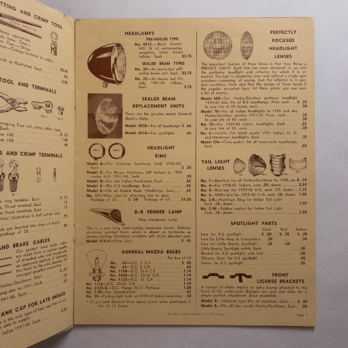 カタログ 1945 V BOOK BECK DISTRIBUTING CORP.　バイク用品　ヘッドライト　工具　ゴーグル_画像2