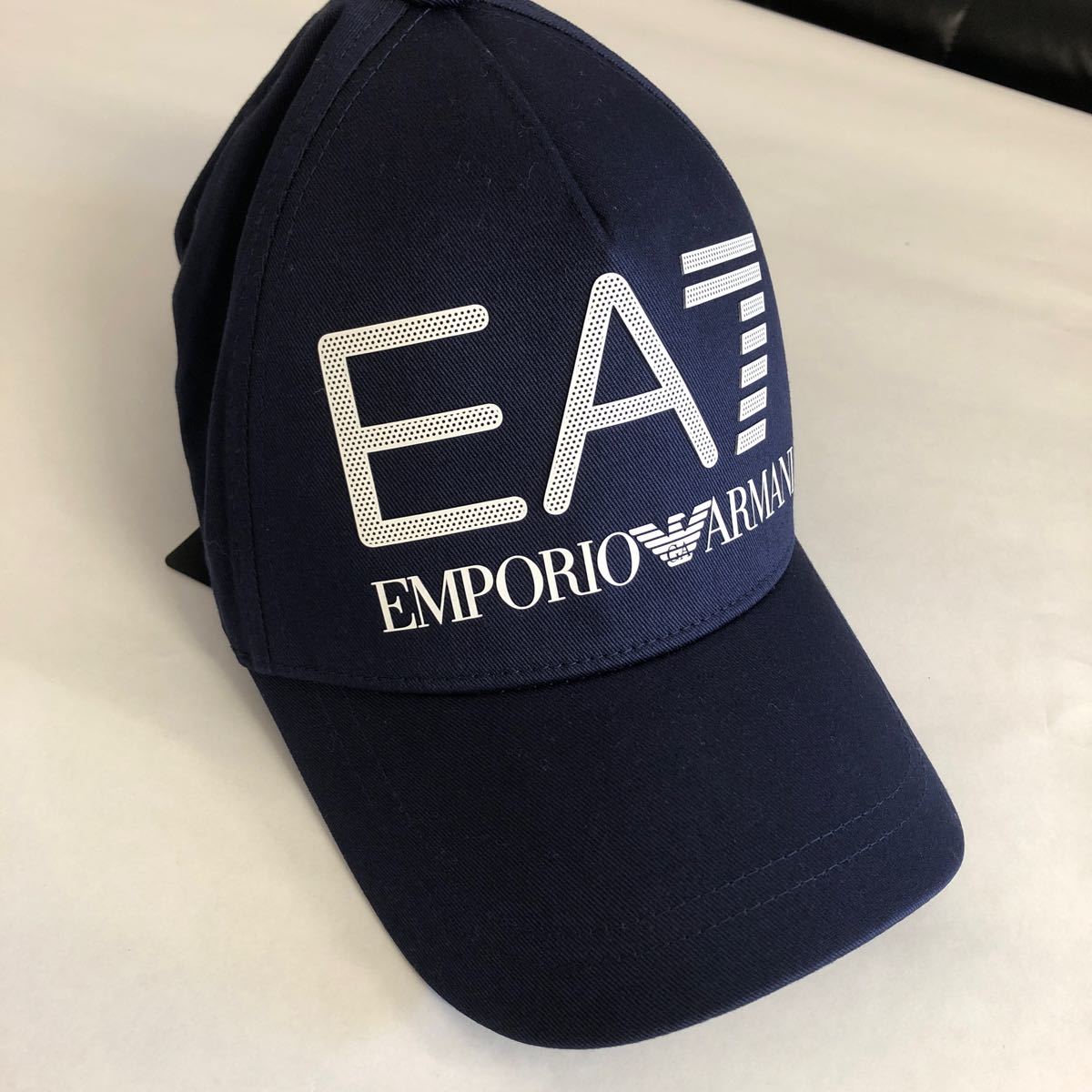 【送料無料 新品】 エンポリオ アルマーニ EMPORIO ARMANI キャップ ネイビー 帽子 キャップ 黒紺