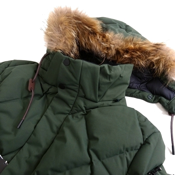 mont-bell モンベル 新品 定価4.7万 日本発 EX GOOSE DOWN ファー付きフーデッド ロングダウンコート WMDK-711 KH 100/L ▲120▼bus9543d_画像4