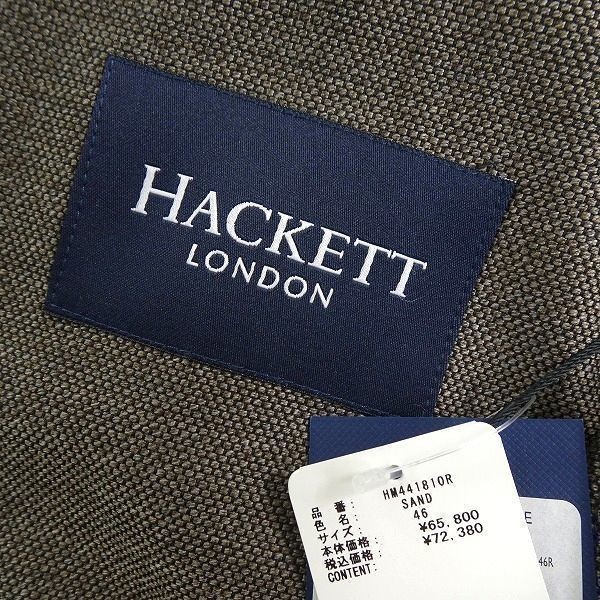 HACKETT LONDON ハケット ロンドン 新品 定価7.2万 上質バスケットウール 2B テーラード ジャケット HM441810 847 46R ▲046▼bus1470d_画像6