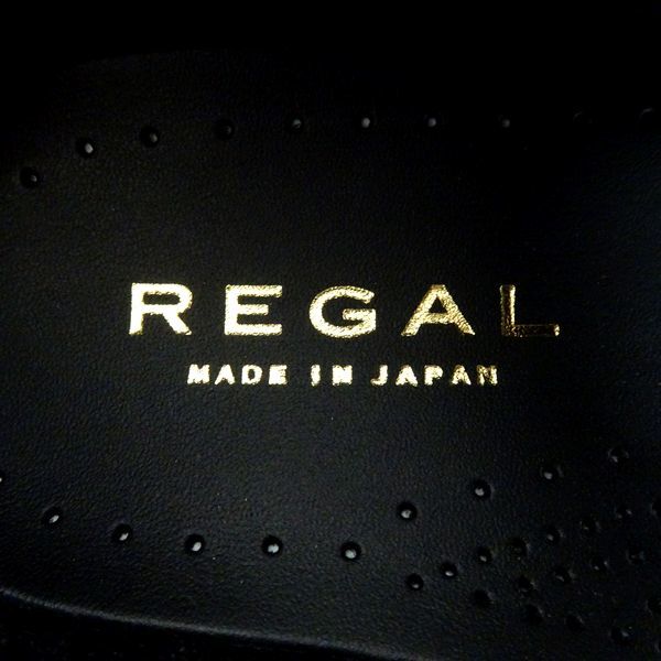 REGAL 定3.5万 日本製 伊勢丹別注 グッドイヤー製法 英国製ダイナイトソール ガラスレザー レザーシューズ 132S DBR 24 ▲075▼bus9443a_画像6