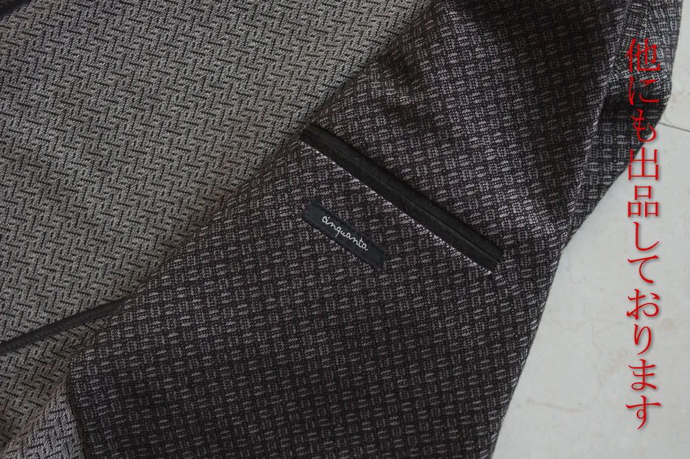 伊製新品 PAOLONI パオローニ デザイン織柄ウールジャケット 13万_画像7