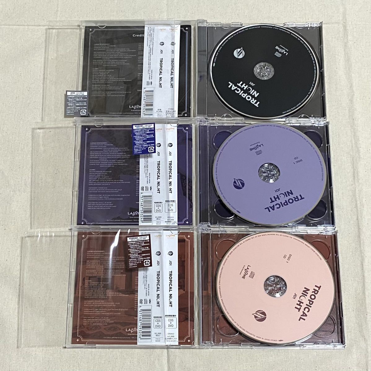 JO1「TROPICAL NIGHT」3形態セット 初回限定盤A(CD+DVD) 初回限定盤B(CD+DVD) 通常盤_画像2