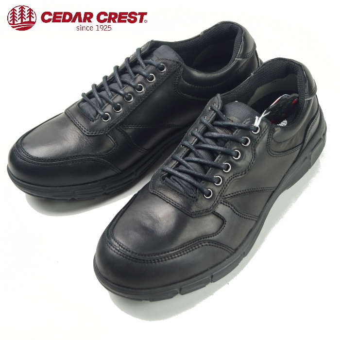 【未使用】セダークレスト CEDAR CREST《防水設計》軽量・クッション 上質本革 メンズ ウォーキング シューズ 25cm ブラック_画像1