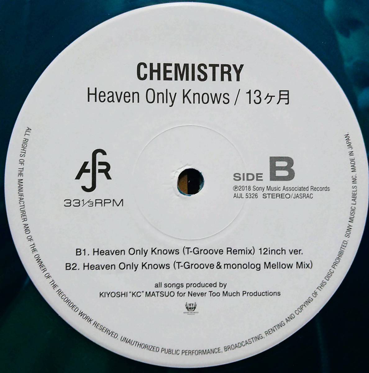【12's J-Pop】CHEMISTRY (ケミストリー)「Heaven Only Knows / 13ヶ月」JPN盤_Side2