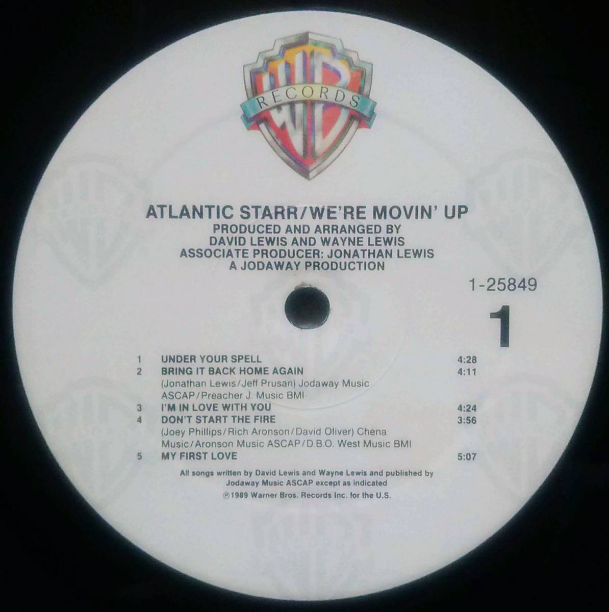 【LP R&B Soul】Atlantic Starr「We're Movin' Up」オリジナル US盤 シュリンク付！の画像4