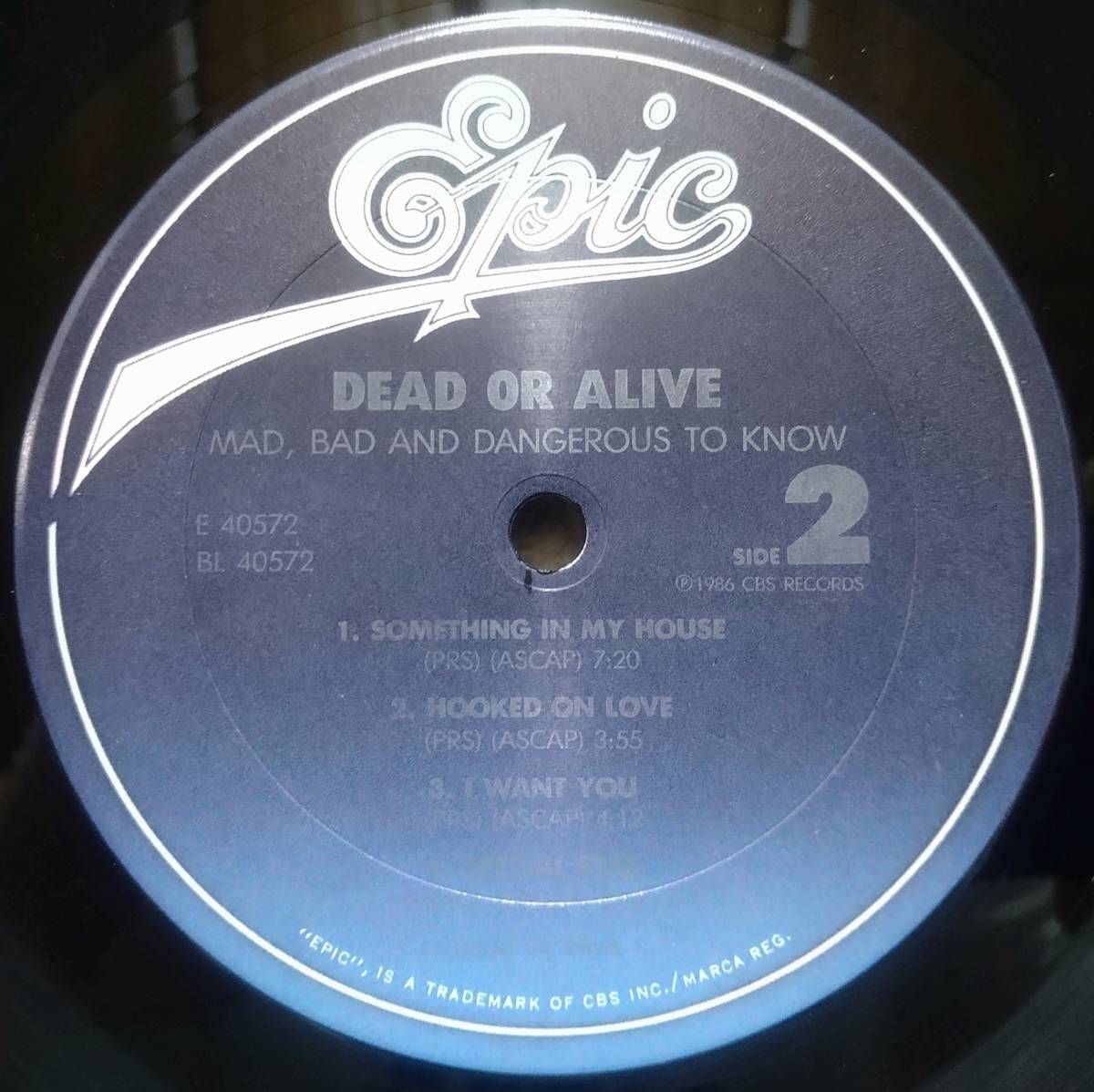 【LP Euro Beat】Dead Or Alive「Mad, Bad And Dangerous To Know」オリジナル US盤 Brand New Lover.Something In My House. 他 収録！_Side2