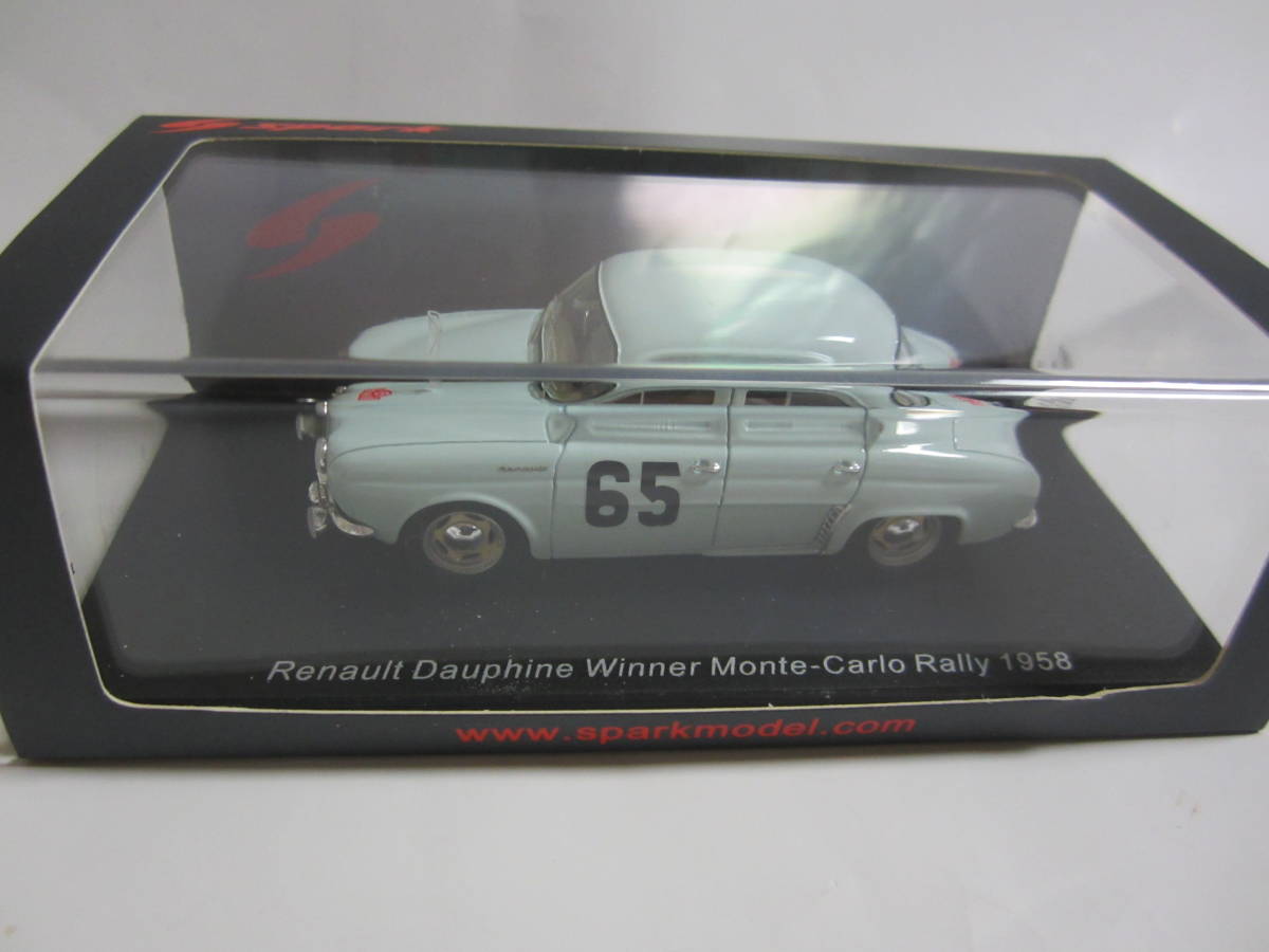 即決 スパーク S5207 1/43 ルノー ドーフィン ゴルディーニ　1958年モンテカルロ・ラリー優勝 №65 ジャック・フェレット
