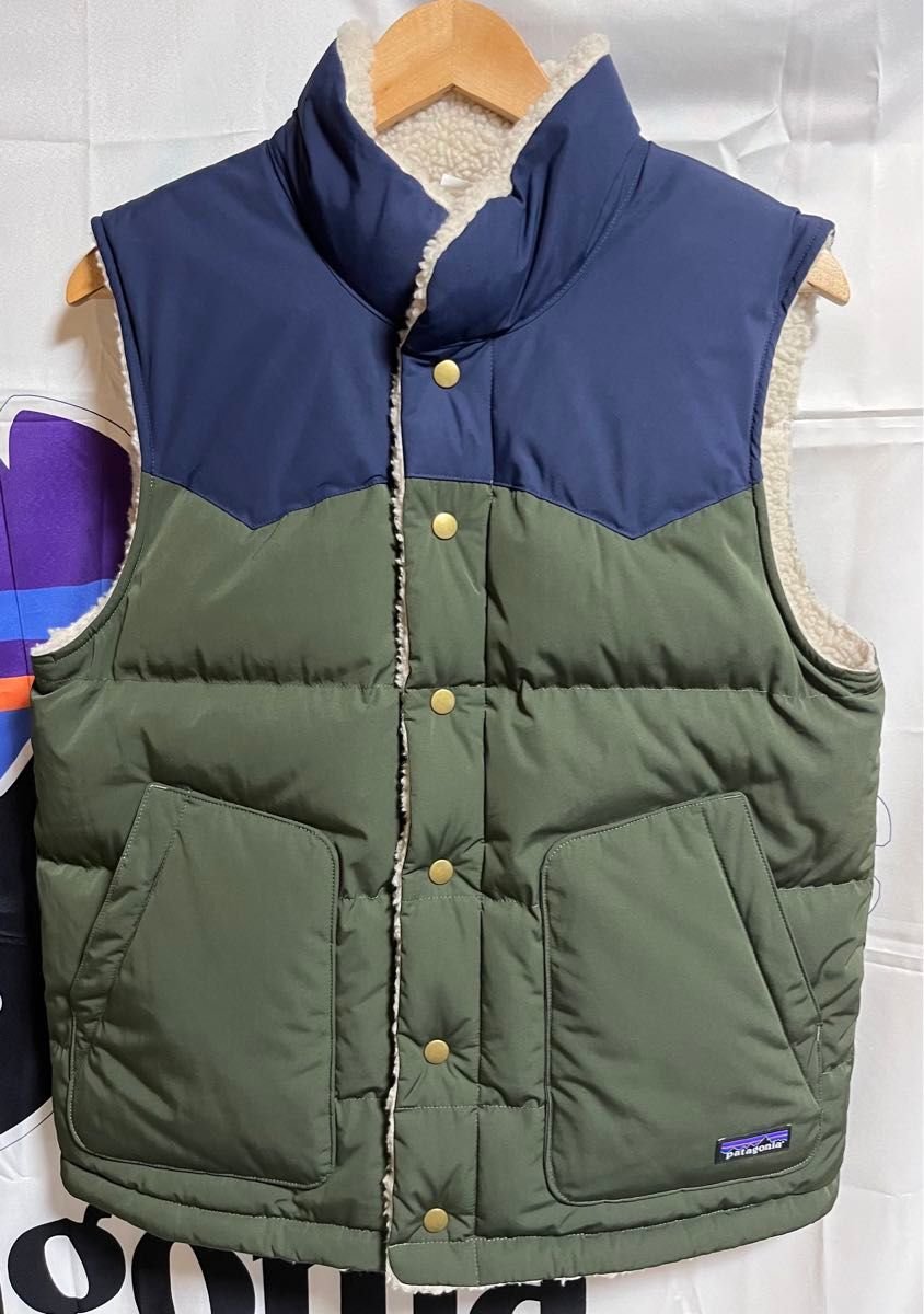 patagonia パタゴニア　ビビーダウンベスト リバーシブル 切替　ボア フリース Vest