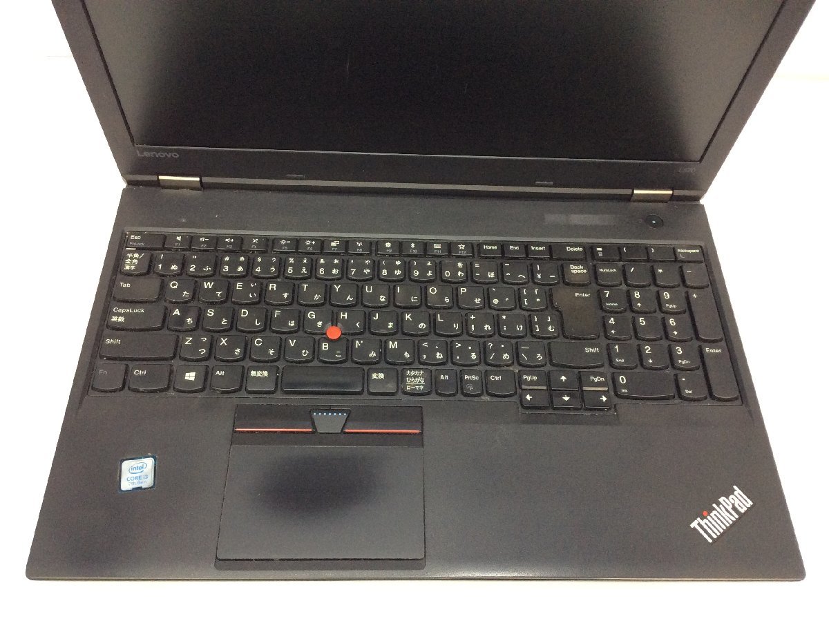 R ジャンク/ LENOVO 20J9A0FDJP ThinkPad L570 Intel Core i3-7100U メモリ4.1GB SSD128.03GB 【G17515】の画像4