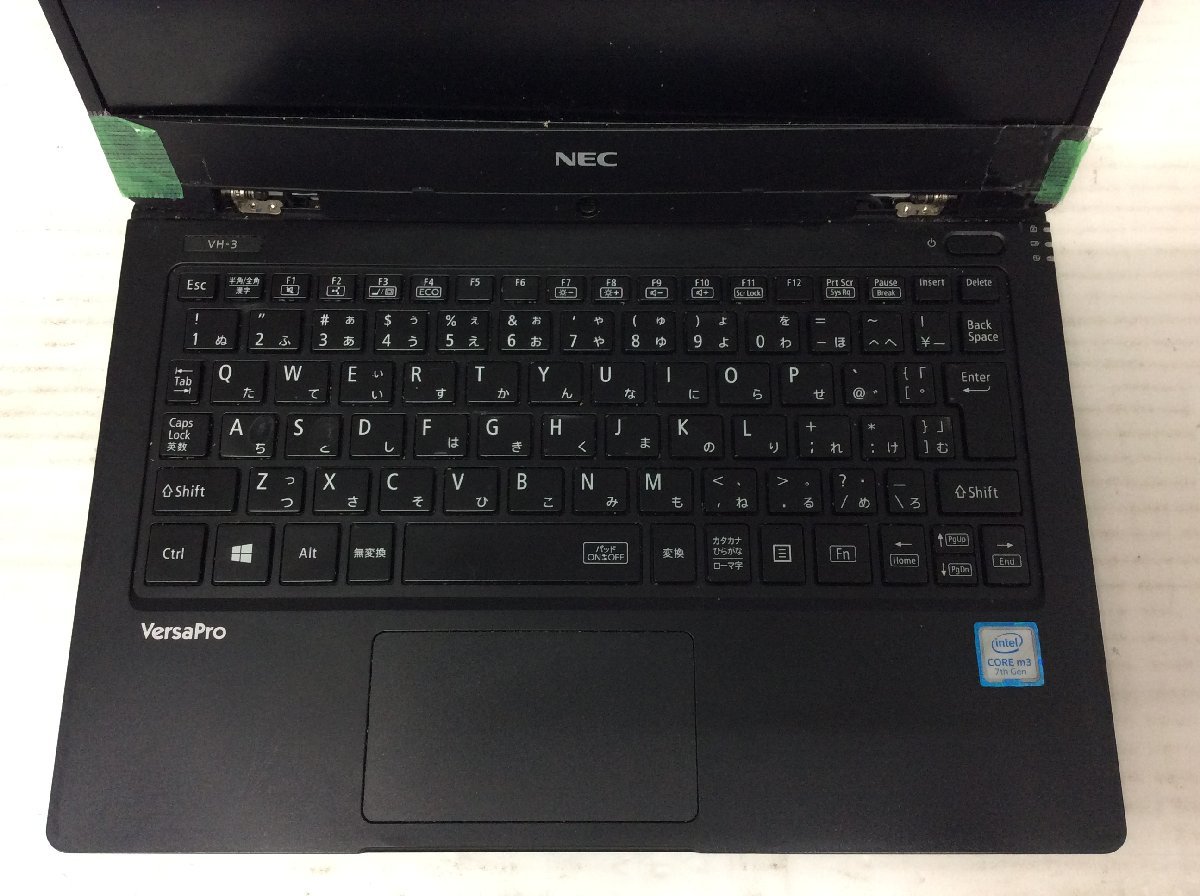 ジャンク/ NEC PC-VKA10HGG6QD3 Intel Core m3-7Y30 メモリ4.1GB SSD128.03GB 【G18492】_写真では見にくいがキーボードにテカリあり