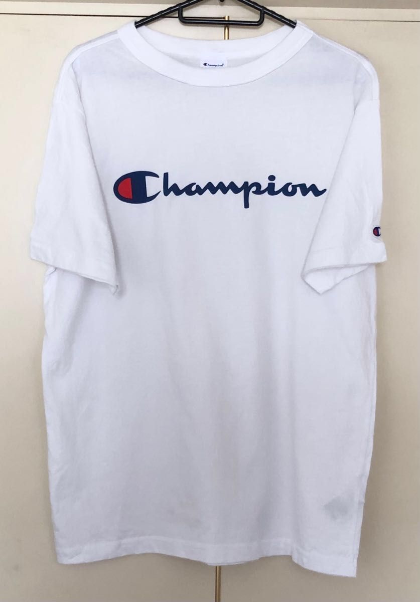 champion   チャンピオン　Tシャツ　半袖　刺繍ロゴ　L