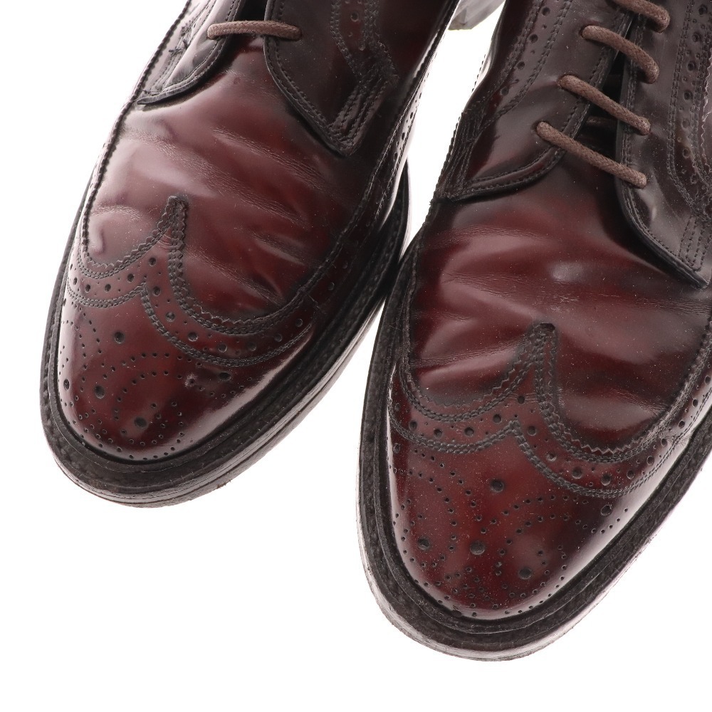 ■ ジョンストンマーフィー ビジネスシューズ ウィングチップ 靴 コードバン メンズ 27.5 バーガンディ_画像3