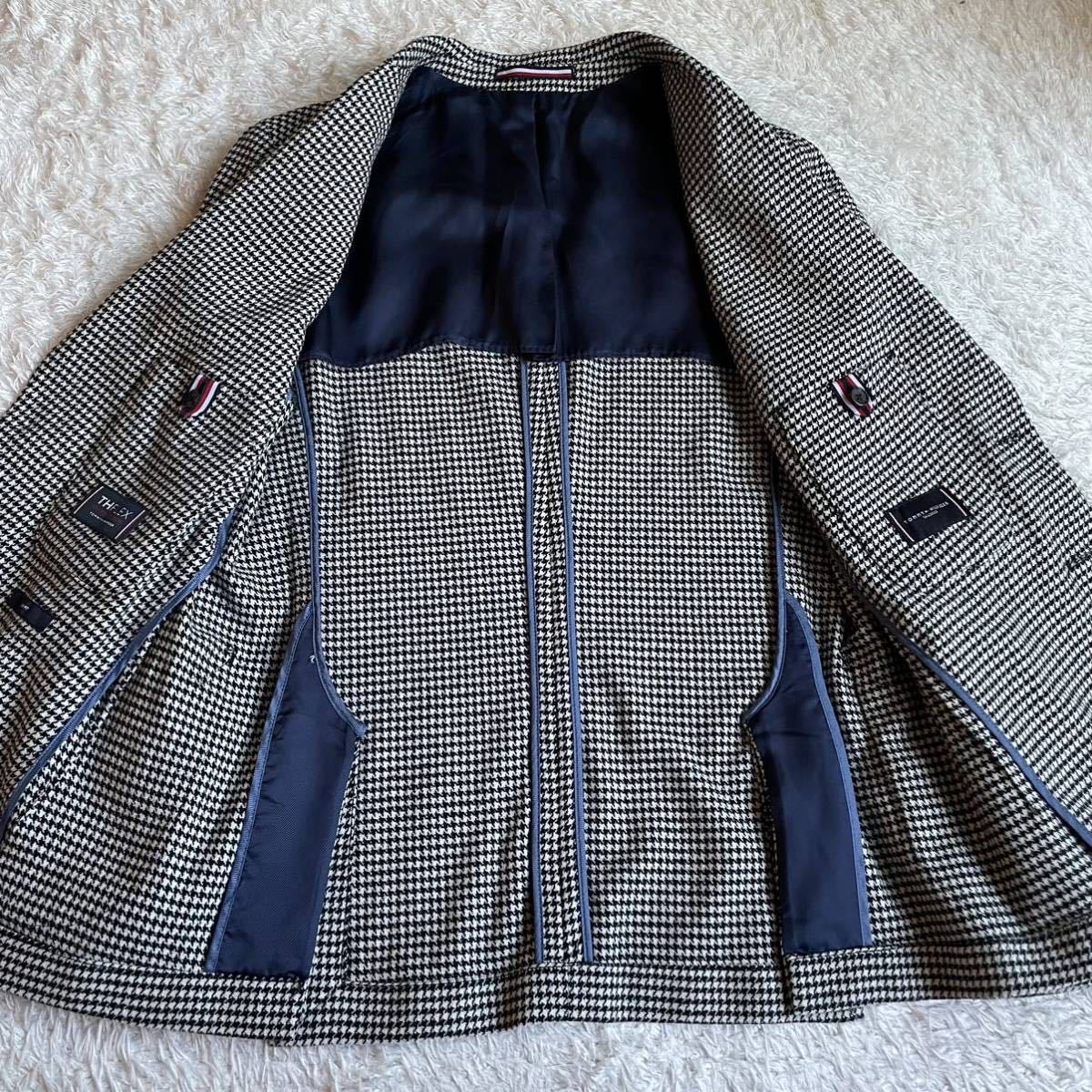 【TOMMY HILFIGER/トミーヒルフィガー】人気コレクション『TH FLEX』ストレッチ◎スリム 千鳥柄 テーラードジャケット(46/M相当)アンコン_画像6