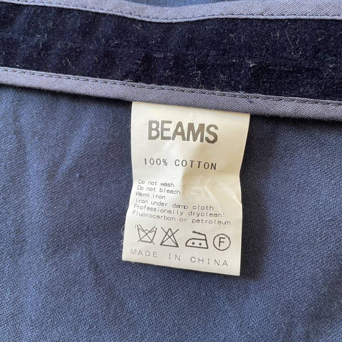 【BEAMS/ビームス】上品な色合い◎ネイビー系 人気のベルベット生地 ベロアコットン テーラードジャケット(M)本切羽仕様 別珍 ブレザー_画像9
