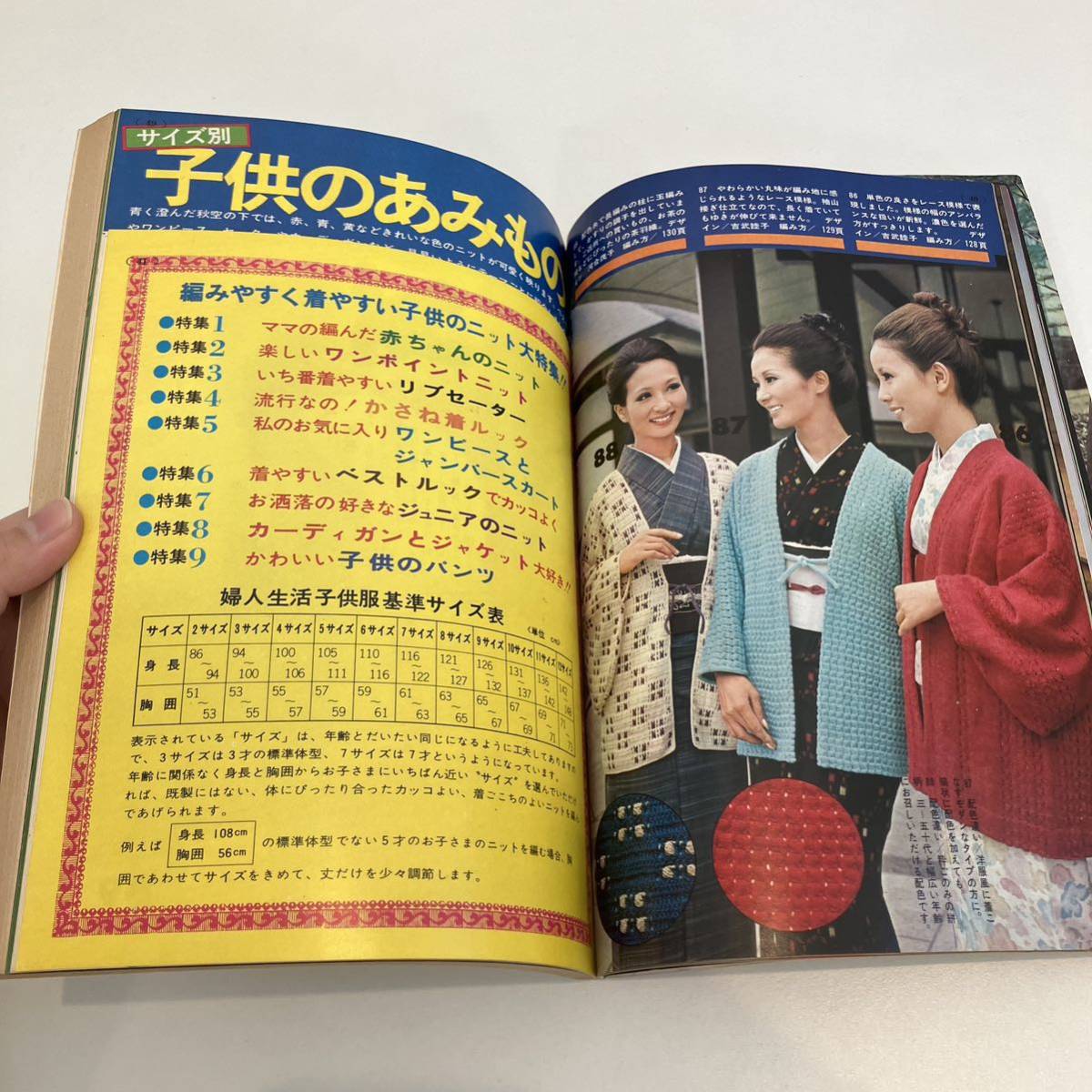 240117古い婦人誌ふろく★婦人生活1970年10月特大号付録「流行のフレッシュニット全集 楽しいあみもの」編み物 手編み★昭和レトロ当時物_画像7