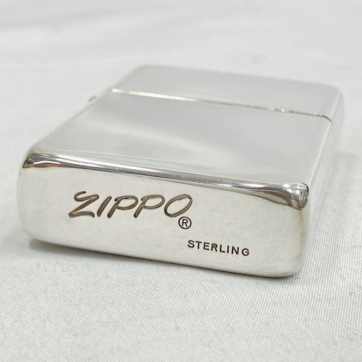 ZIPPO ジッポー STERLING スターリングシルバー　オイルライター 未使用長期保管品　箱説　袋付き　R店1228_画像5