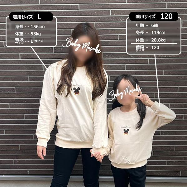 新品未使用 80cm〔#BMミッキー長袖〕ディズニー Tシャツ トレーナー 親子コーデ リンクコーデ カップル ペアルック お揃い 家族 大人子供_画像7