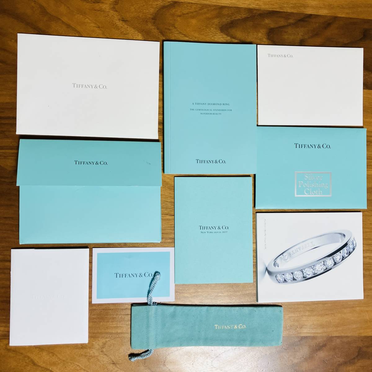 Tiffany&Co. ティファニー 付属品 10点 セット まとめ売り ペン用小物 クロス 冊子 封筒 保存袋 冊子 ケース カード ジュエリーカタログ_画像1