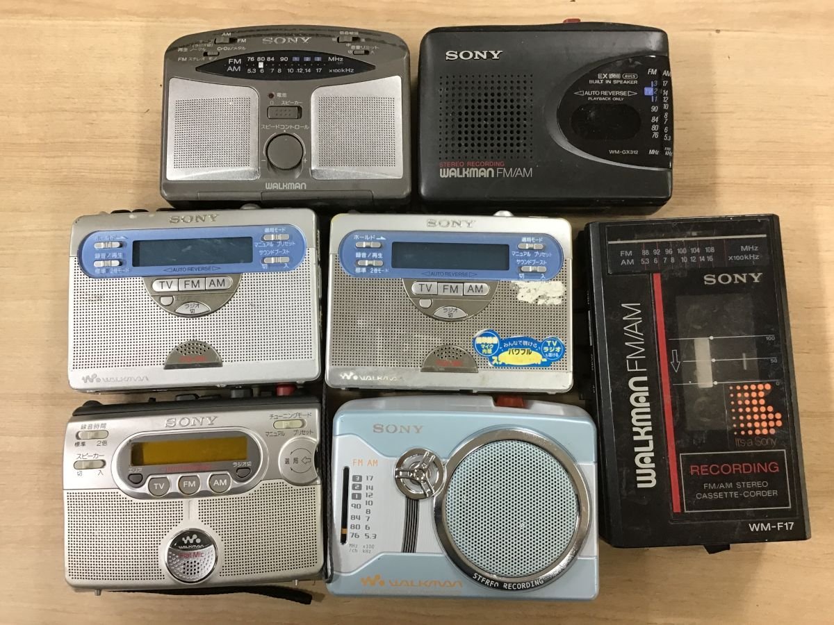 SONY WM-GX322 WM-GX312 WM-GX200 WM-F17 他 ソニー walkman カセットプレーヤー ウォークマン 7点セット◆ジャンク品 [2765W]_画像1