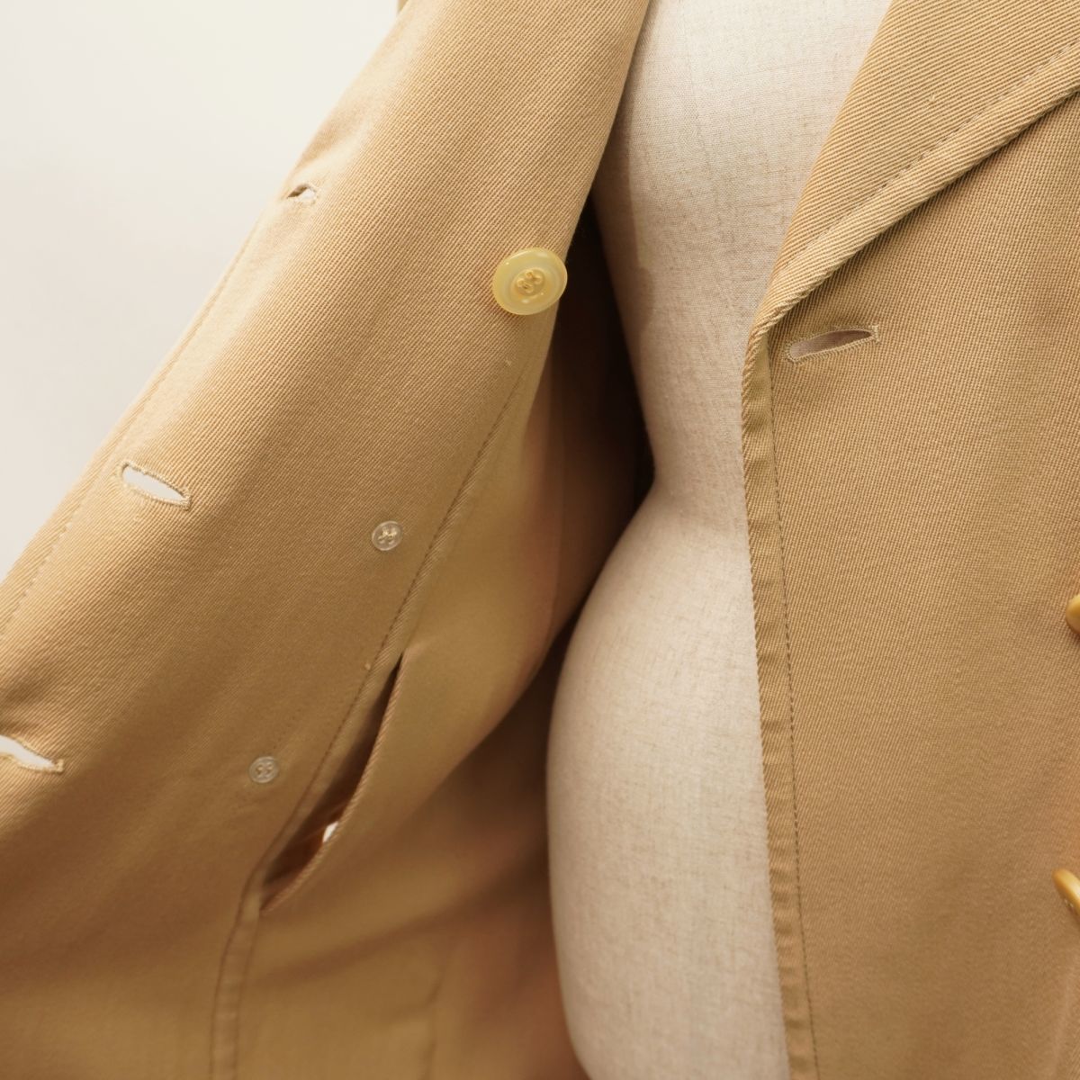 HERNO ад no Италия производства двойной breast талия ремень имеется весеннее пальто женский внешний бежевый размер 42*LC192