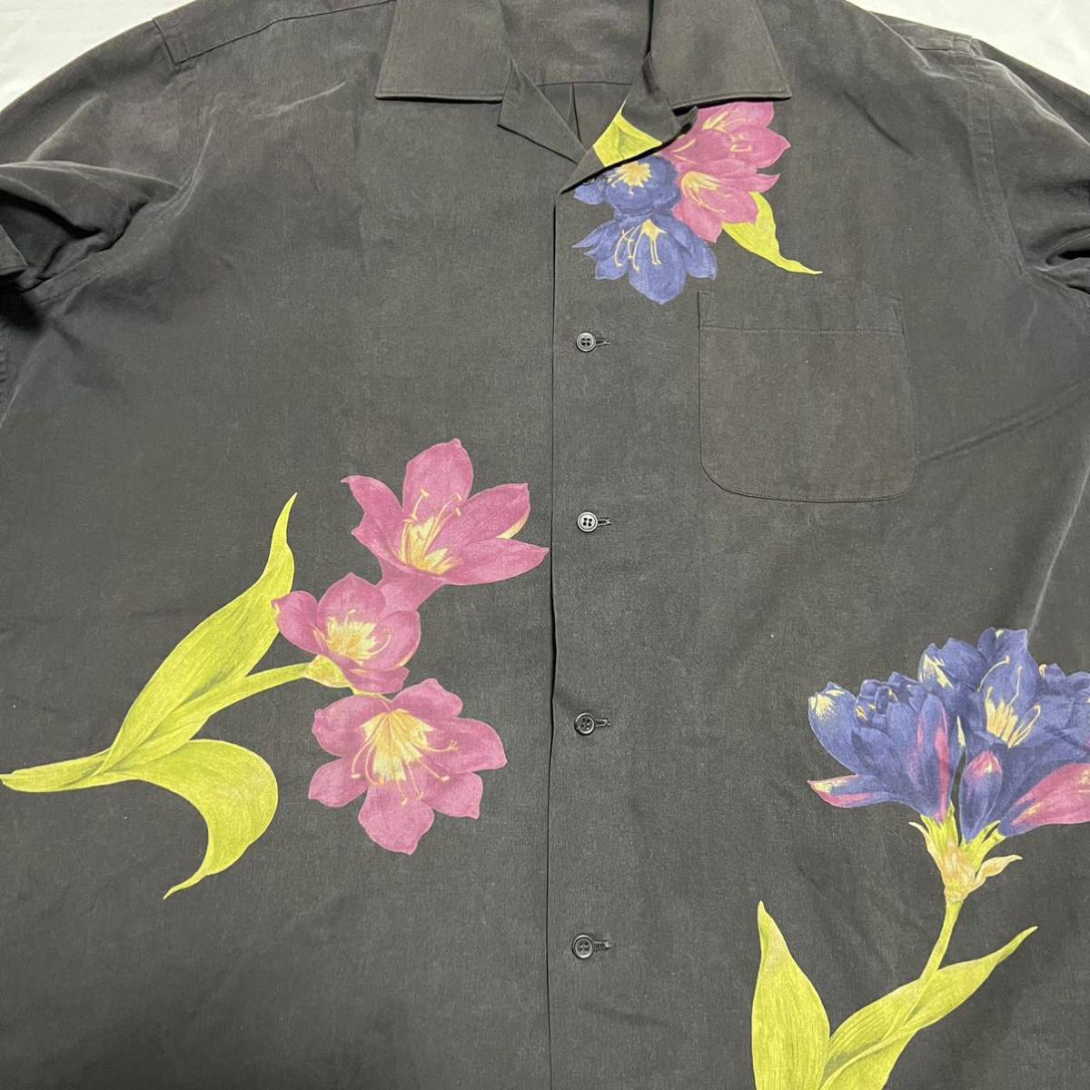 Y's for men シャツ フラワープリント コットン 花 Yohji Y's for men シャツ フラワープリント コットン 花 Yohji