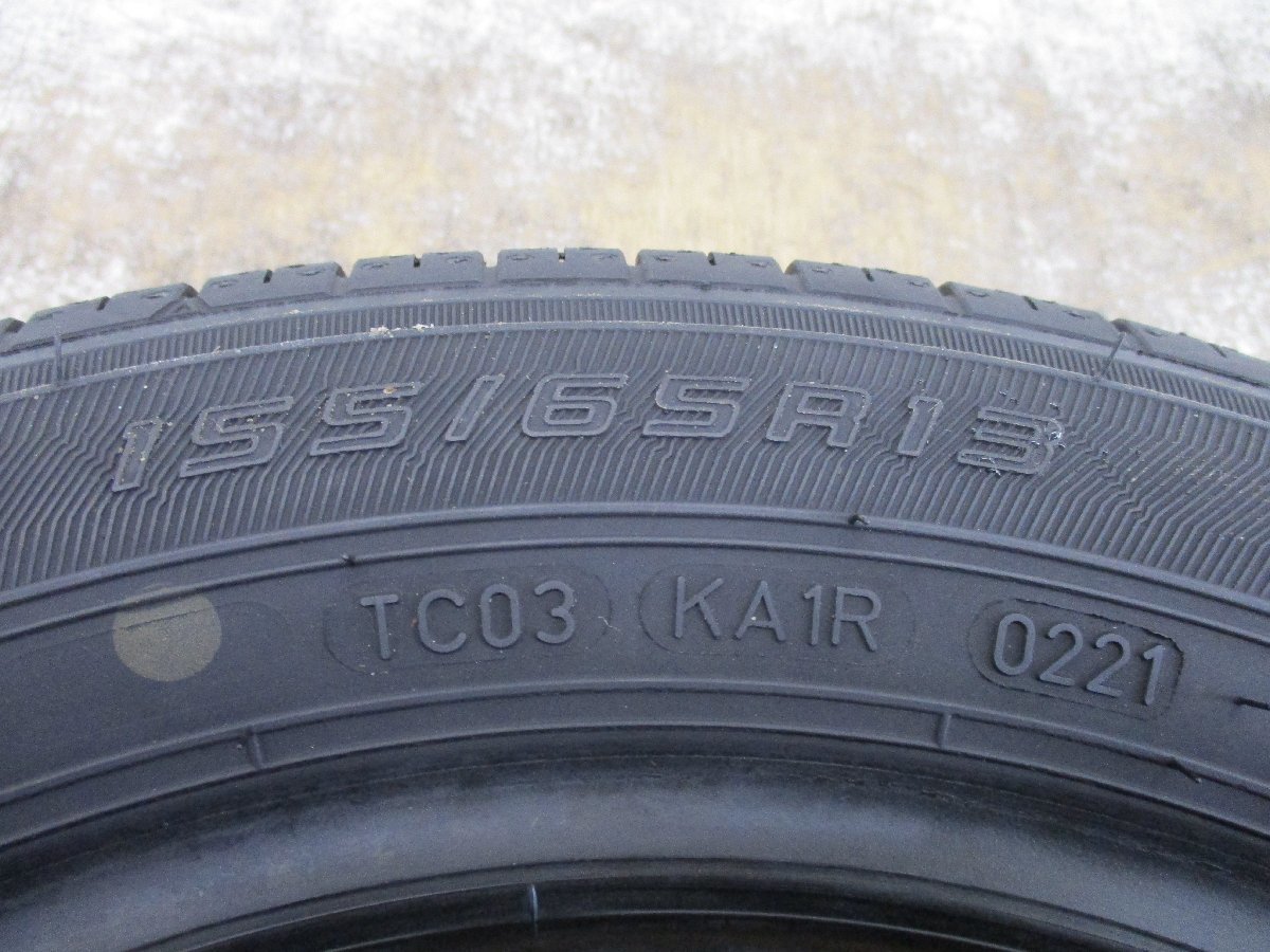 ■中古タイヤ■　155/65R13 73S GOODYEAR EfficientGrip ECO EG01 ワゴンR プレオ ライフ等 夏タイヤ オンロード 激安 送料無料 B139_155/65R13