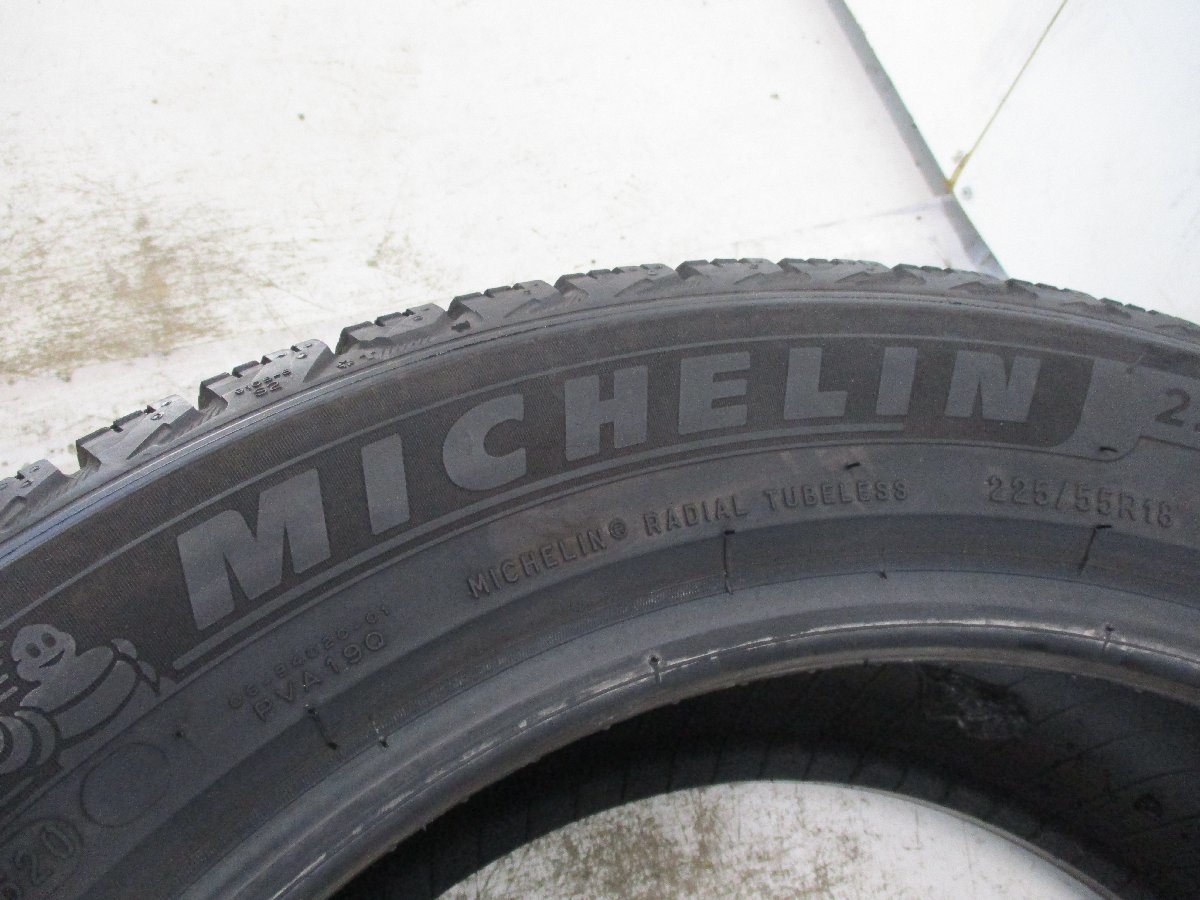 ■中古タイヤ■　225/55R18 102H MICHELIN X-ICE SNOW エルグランド デリカD:5 フォレスター等 4WD 冬タイヤ 激安　送料無料　B185_MICHELIN