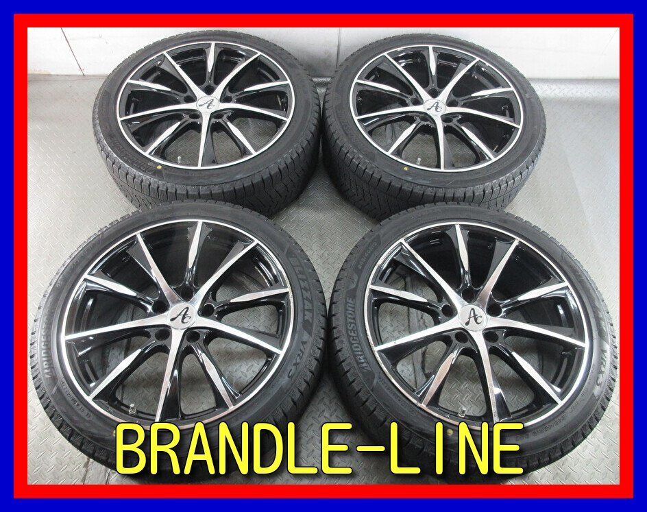 ■中古タイヤホイール■ BRANDLE-LINE SPEED AC-Ⅲ 19インチ 8J +45 5H 120 BRIDGESTONE VRX3 245/40R19 AW 激安 送料無料 K81の画像1