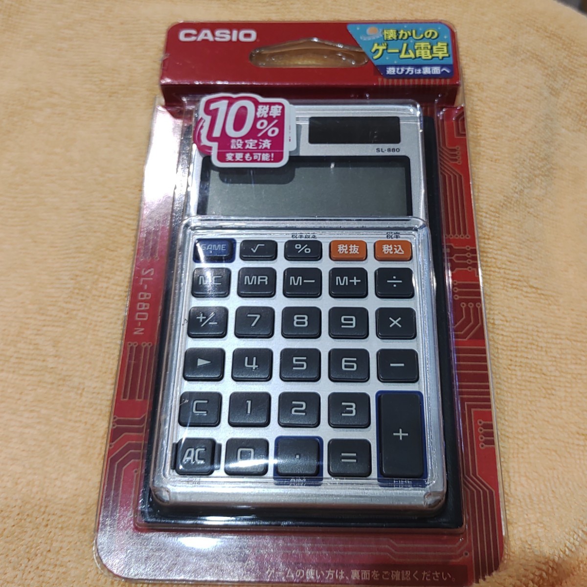 新品 カシオ ゲーム電卓 10桁 SL-880-N デジタルインベーダー ゲームセンターあらし CASIO 復刻版 ゲームウォッチ_画像2