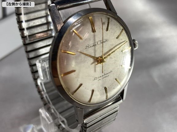 ★☆【中古/ジャンク品/アンティーク】SEIKO セイコー クラウン ラウンド 14036 手巻き 稼働品 文字盤:色：シルバーS 1960年代製 ☆★_画像3