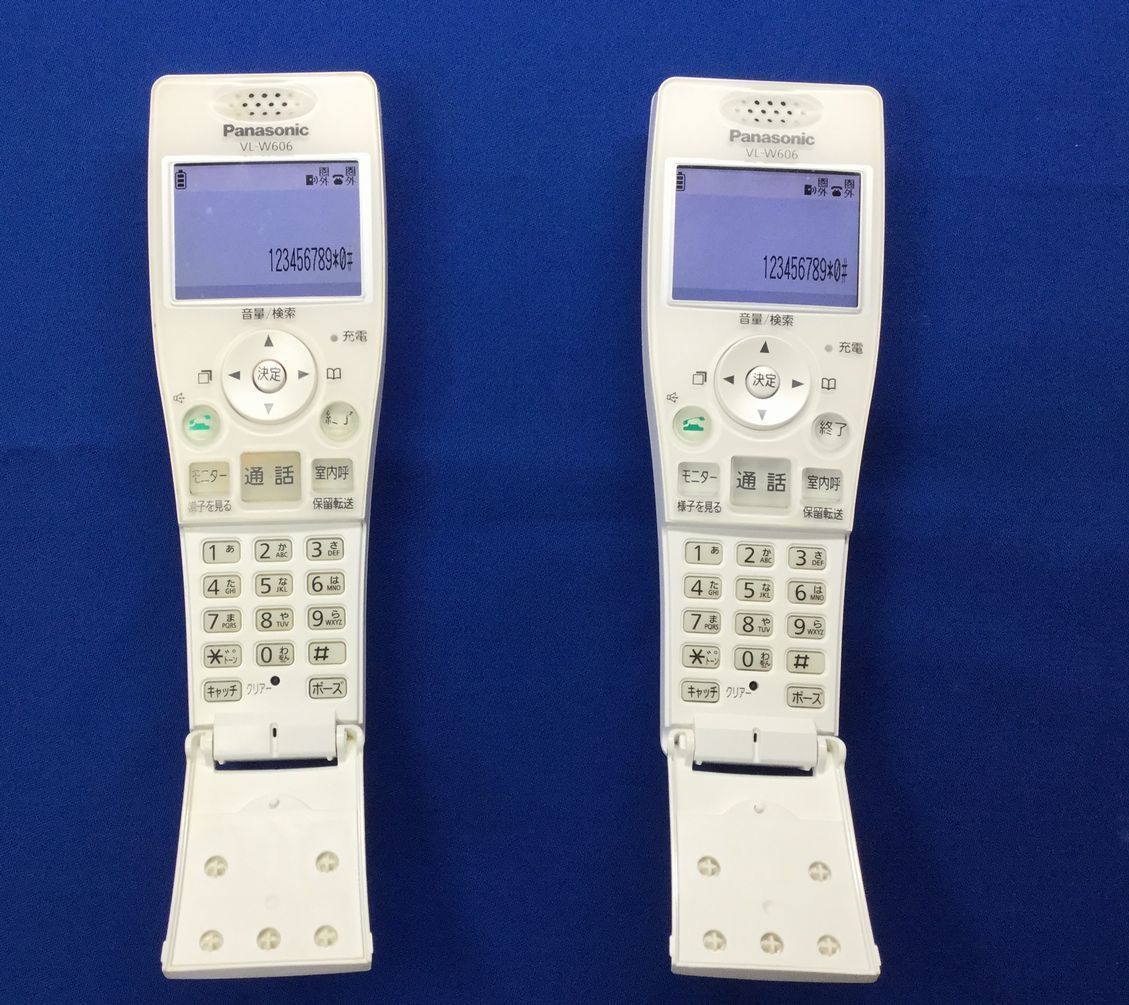 Panasonic　パナソニック　ドアホン・電話機　ワイヤレスモニター子機　VL-W606　2台セット　中古ジャンク　動作未確認_画像2