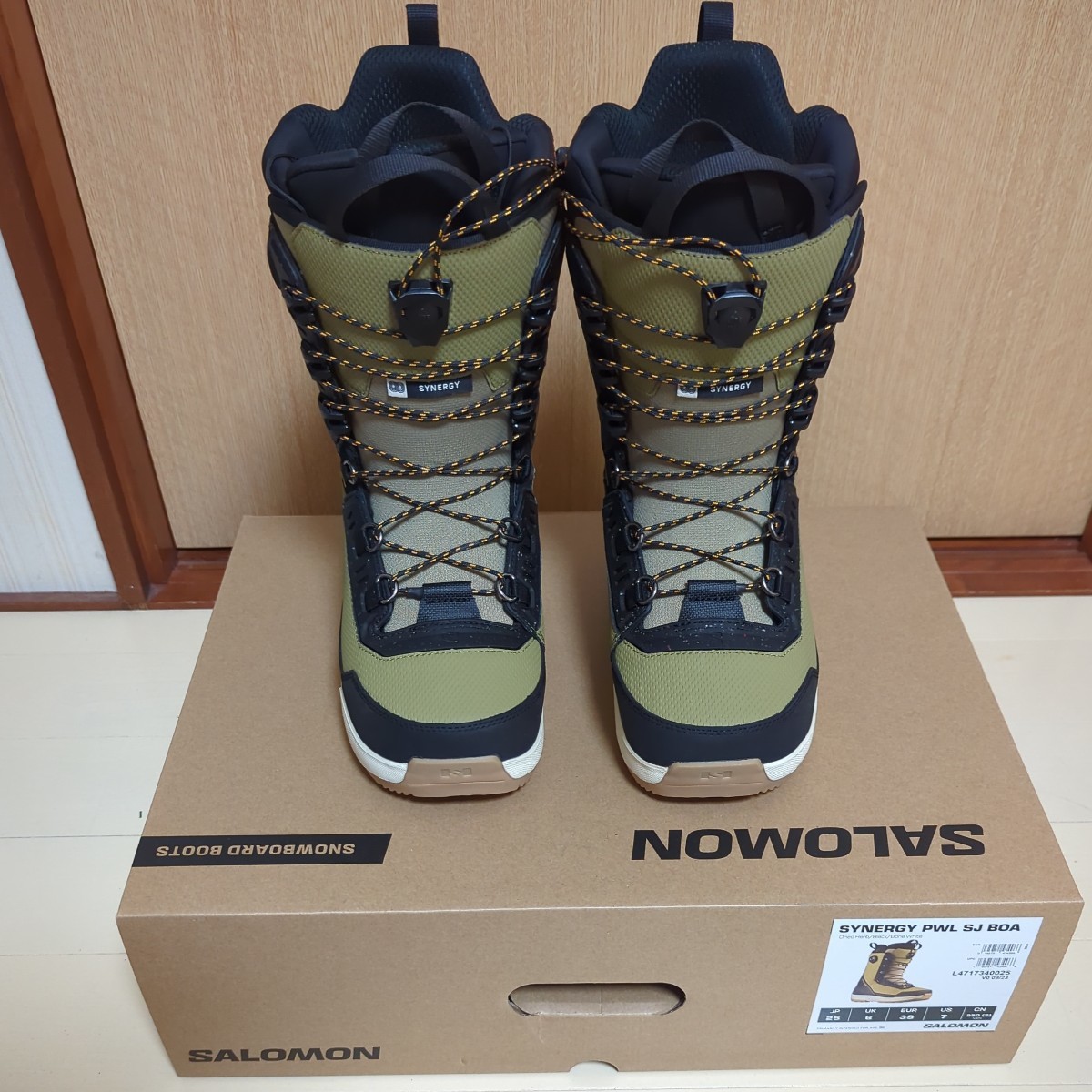 ほぼ新品　SALOMON　SYNERGY PWL SJ BOA 23/24 25cm 使用1日のみ スノーボードブーツ　サロモン　シナジー_画像1