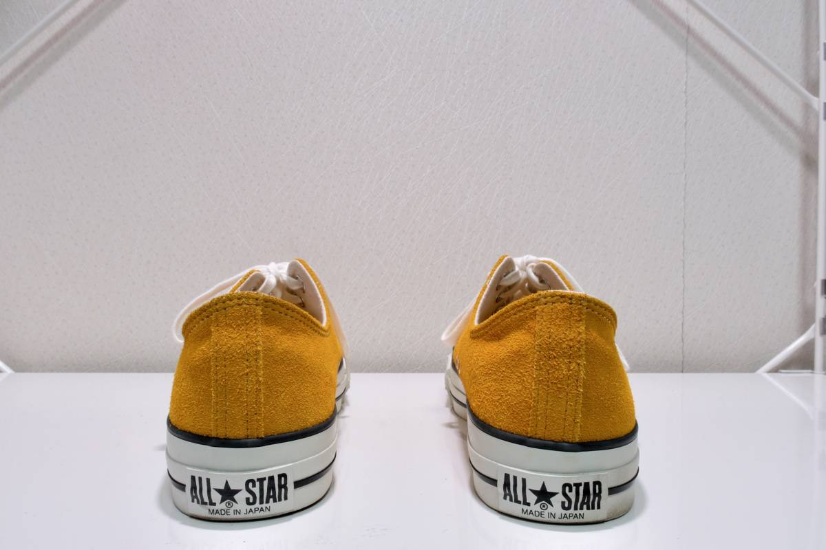 【送料無料・美品・超希少】CONVERSE SUEDE ALL STAR J OX ゴールド 27.5cm US9（コンバース スエード オールスター J OX）｜日本製_画像4