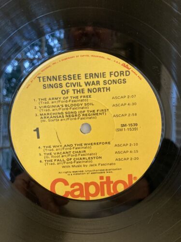 レア Vinyl Lp/Civil War Songs Of The North/Tennessee Ernie Ford/1961/NEAR MINT! 海外 即決_レア Vinyl Lp/Civil 5