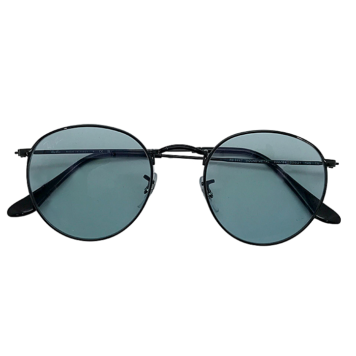 RAYBAN sunglasses brand RayBan ROUND METAL blue gray rb-3447-002-64