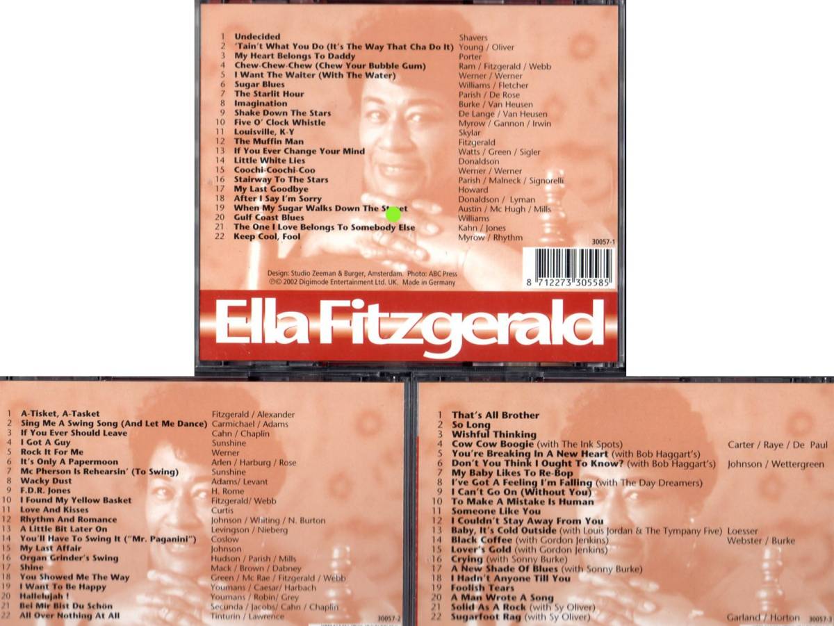 ELLA FITZGERALD TRIPLE TREASURES 3CD BOX 廃盤 エラ フィッツジェラルド ボックス undecided a-tisket a-tasket baby it'scold outside_画像4