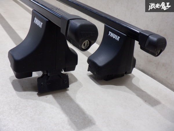 【最終値下】 トヨタ純正 THULE ベースキャリア キャリア 2本 セット バー約127cm 鍵欠品 詳細不明 棚1E13_画像3