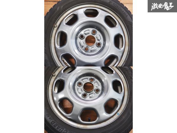 スズキ純正 MR31S MR41S ハスラー スチール ホイール 15インチ 4.5J +45 4穴 PCD100 4本 スタッドレス付 165/60R15 IG60 ★ 棚1A_画像5