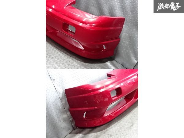 日産純正 RPS13 180SX 後期 フロントバンパー レッドメタリック系 ナンバー部カット有 棚1A1_画像4