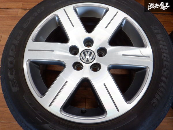 VW ワーゲン純正 ニュービートル ホイール 16インチ 6.5J +42 PCD100 5穴 4本 205/55R16 ★ 棚1H21_画像3