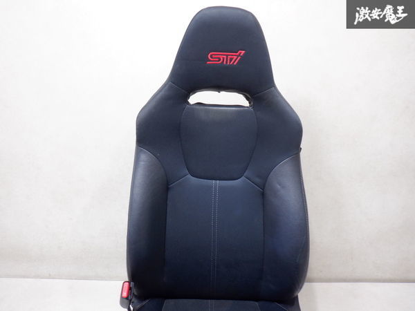 スバル純正 GVB インプレッサ WRX STI ハーフレザー シート 左 左側 助手席側 シートレール付 GVF GRB GRF 棚2I7_画像4