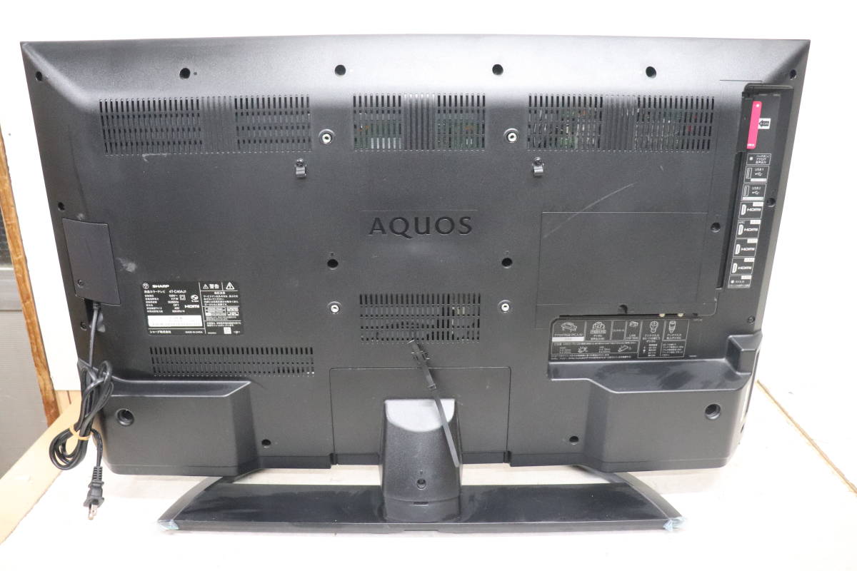 YKB/644 SHARP シャープ AQUOS 4T-C40AJ1 40型 液晶テレビ 2018年製 地上デジタル放送視聴可能 ジャンク 直接引き取り歓迎_画像6