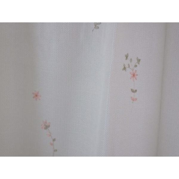 【在庫処分品】刺繍ドレープカーテン200×178が1枚 エレガント＆キュートデザイン かわいい花柄の画像3