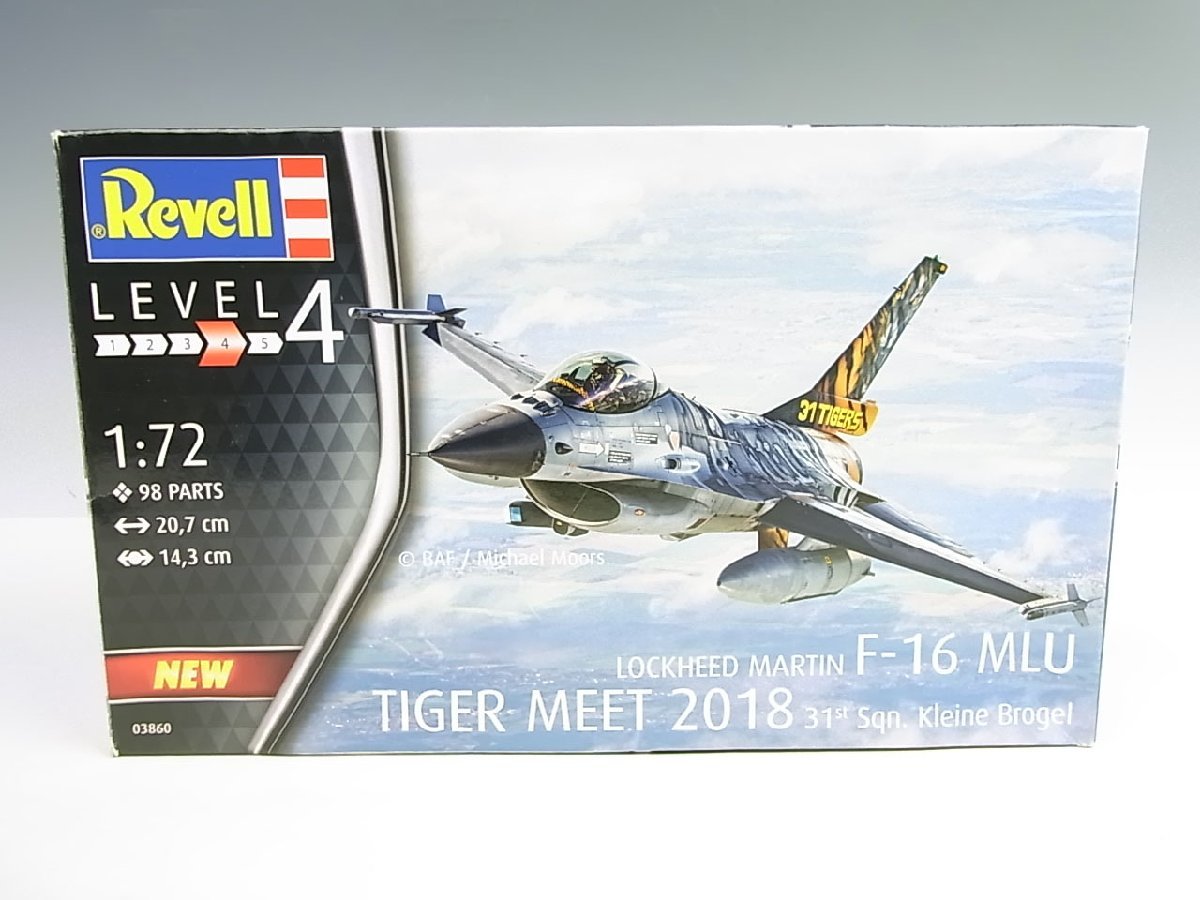 ◆未使用・未組立◆Revell/レベル◆ベルギー空軍 F-16 Mlu 31 Sqn. クライネ ブローゲル◆f-16 MLU TIGER MEET 2018 1/72◆パーツ 96点◆の画像1