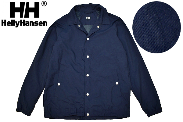 A-4688★美品★HELLY HANSEN ヘリーハンセン HEV11501★ネイビー紺 裏地メッシュ ナイロン コーチ ジャケット ジャンパー Ｌ_画像1