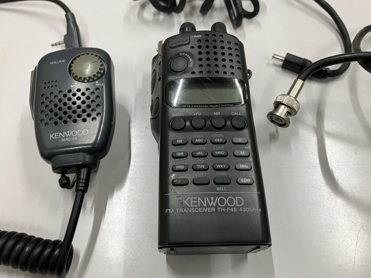 KENWOOD TH-F48 430MHz FMハンディトランシーバー マイクSMC-34 通電確認済アマチュア無線機_画像10