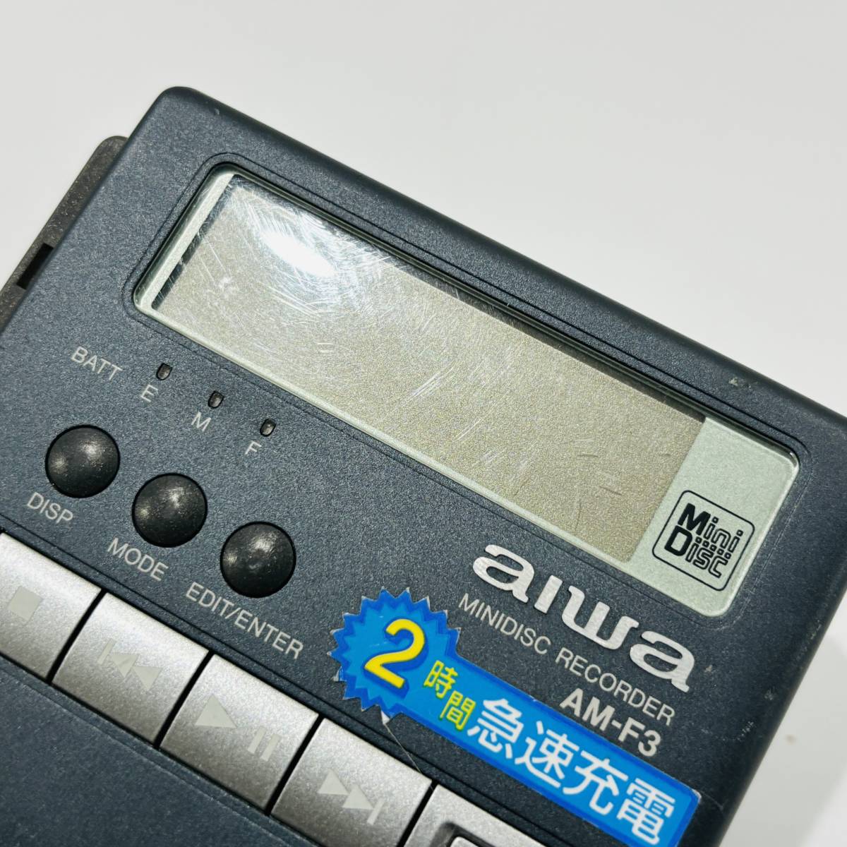 ○アイワ AM-F3 ポータブルMDレコーダー aiwa MINIDISC RECORDER