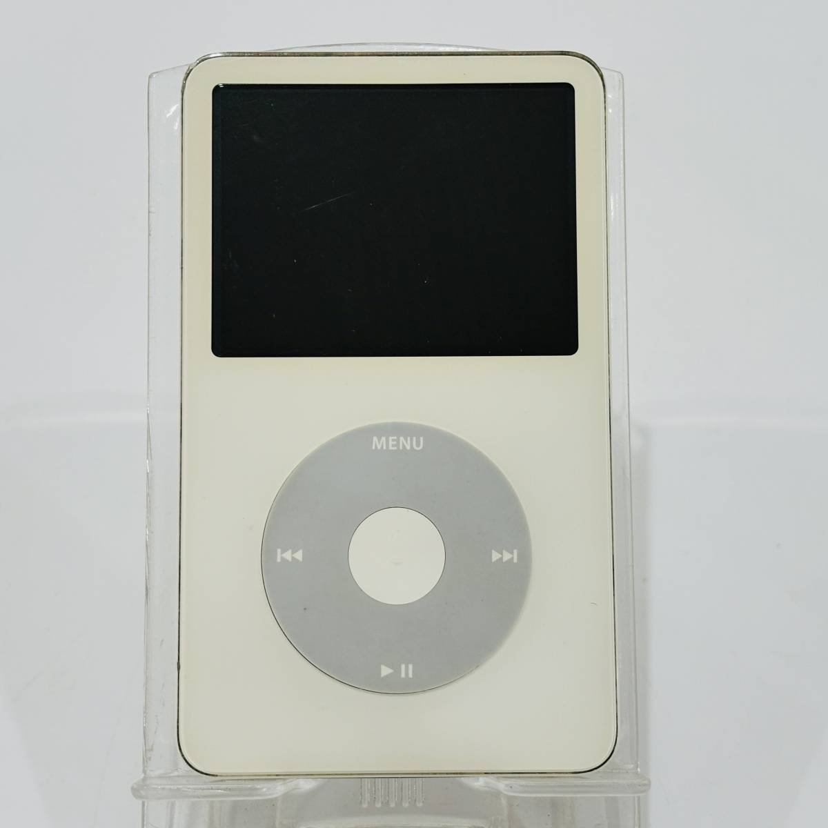 ●動作品 アップル A1136 iPod classic Apple ホワイト 第5世代 30GB アイポッド クラシック 音楽 音響機器 N631_画像2
