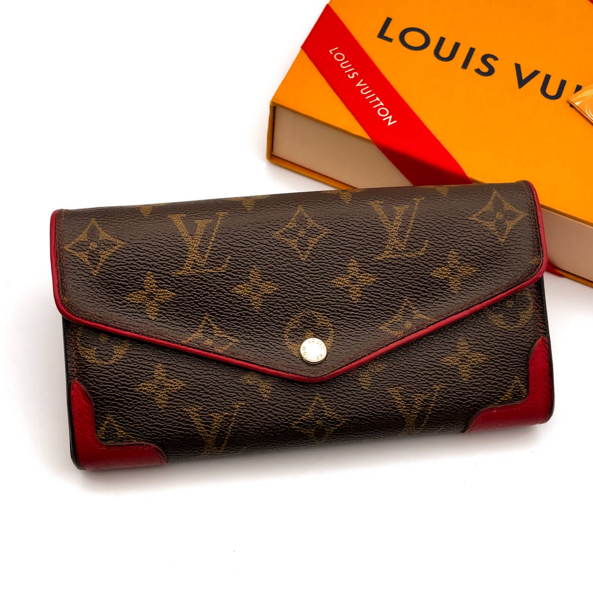 LOUIS VUITTON ルイヴィトン ポルトフォイユ サラ レティーロ 長財布 レッド M61184_画像1